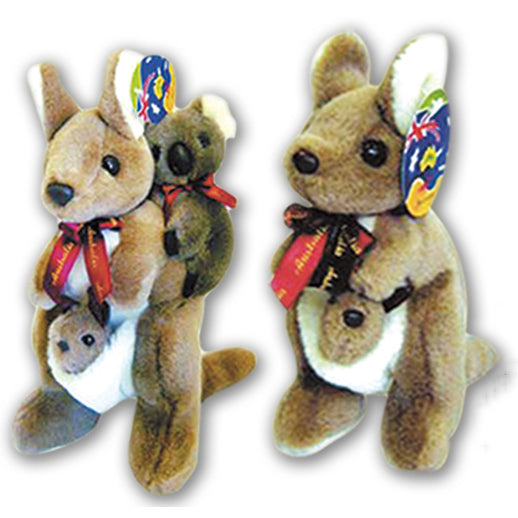 Kangaroo With Koala On Back Plush Stuffed Soft Toy Kids Gift Souvenir Australian