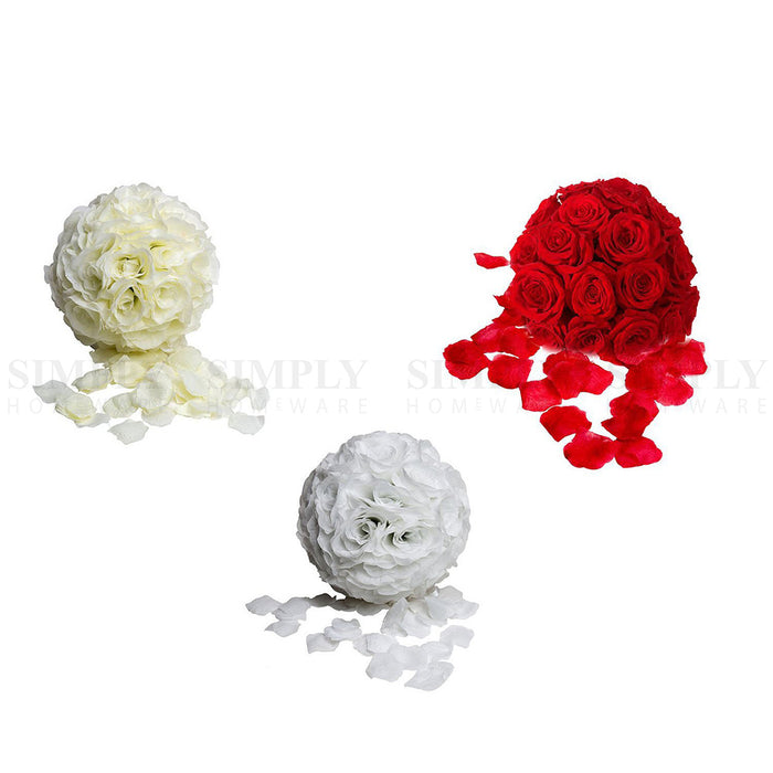 Wedding Flower Petals Artificial Rose Dried Fake Silk White Red Pink Blue Bridal - Simply Homeware