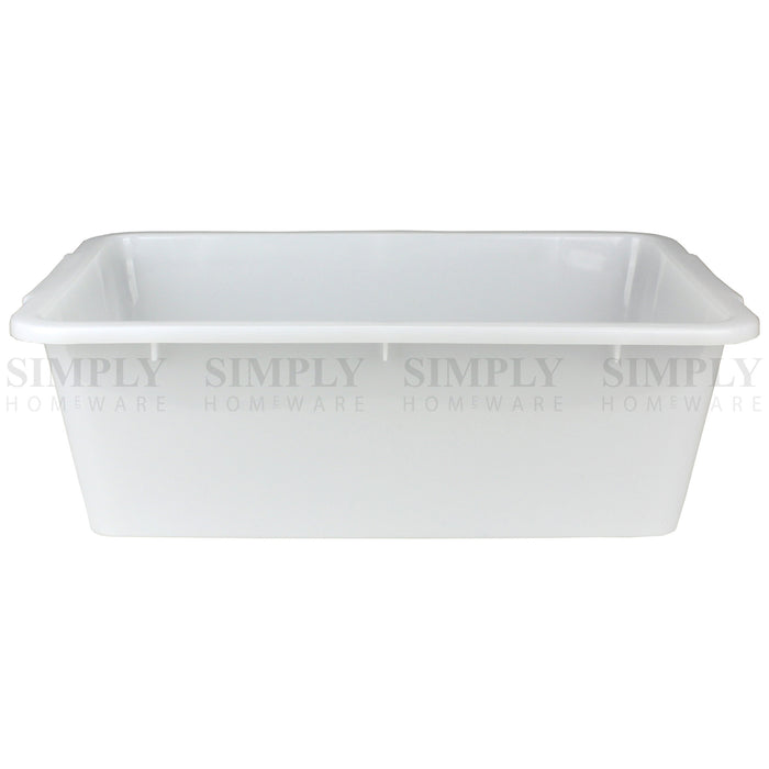 2x Storage Tray Basket Plastic Organiser Trays Tub Container Organizer White - Simply Homeware