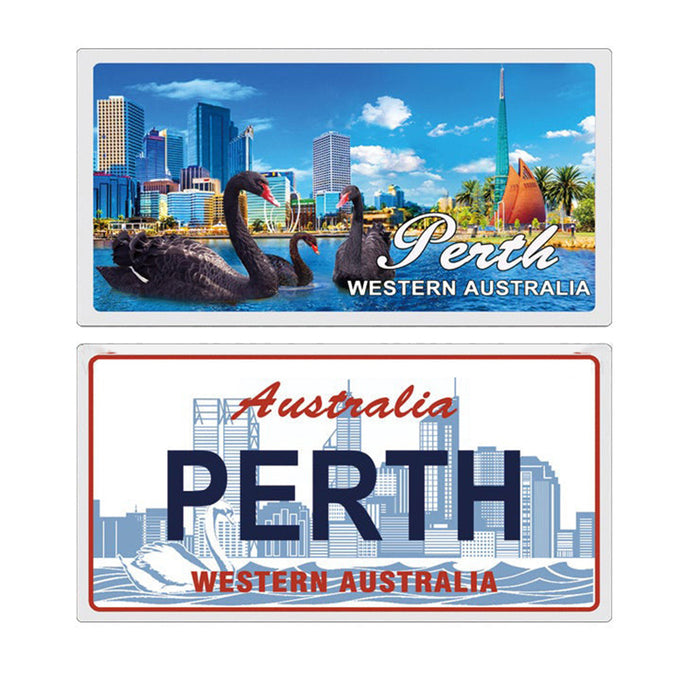 Australian Souvenirs Fridge Magnets Perth Double Sides Car Plate Style Gift