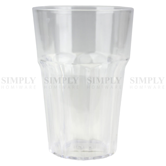 12x Plastic Tumblers Cups Glasses Tumbler Drinking Water Cold Clear Large Bulk - Simply Homeware