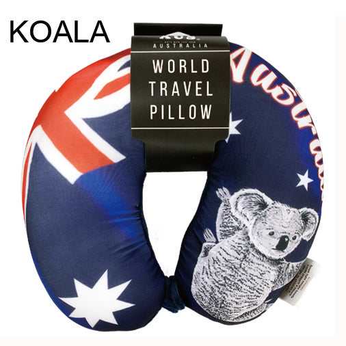 2x Australian Souvenirs Travel Neck Pillow Plane Airplane U Shape Washable Gift