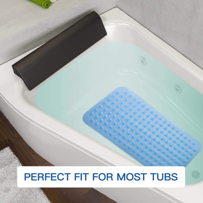 Lecluse Bath Tub Shower Mat Non-Slip Latex Free Bathtub Mat Suction Cups Machine