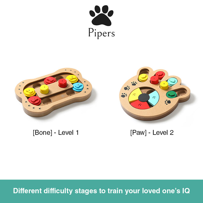 Pipers Dog Treat Dispenser Toys Food Pet Interactive Cat Puzzle Play IQ Feeding
