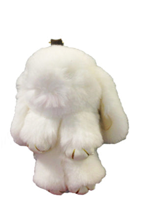 Faux Fur Bunny Fluffy Rabbit Plush Toy Keyring chain Bag Charm Pendant Handbag