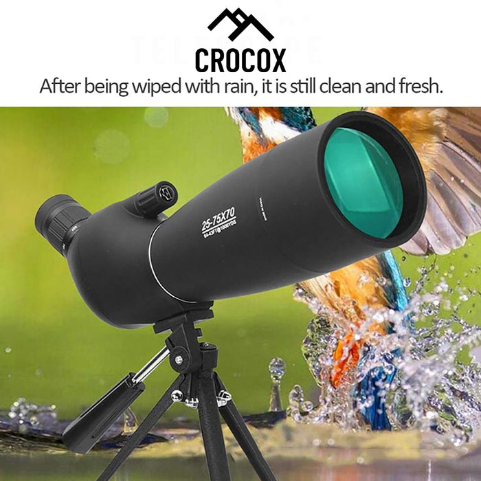 Crocox Monocular Telescope Night Vision Bird Watching HD 25-75x70 Outdoor