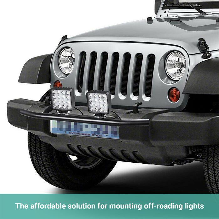 Kartech Bullbar Mounting Bracket Light License Plate Holder Mount Universal LED