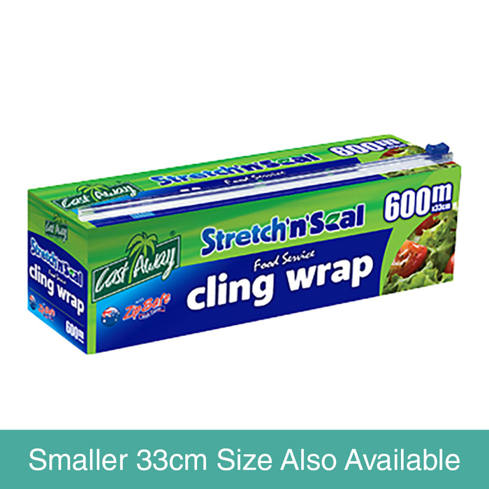 6x Cling Wrap Dispenser Castaway Slide Cutter Holder Plastic Film 600m x 45cm