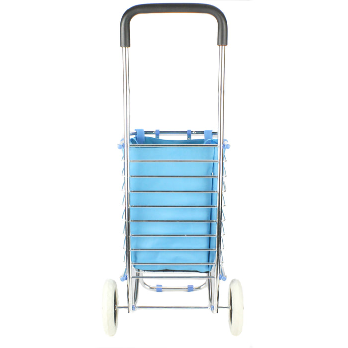 Shopping Cart Carts Trolley Aluminium Foldable Luggage Wheels Folding Basket Bag