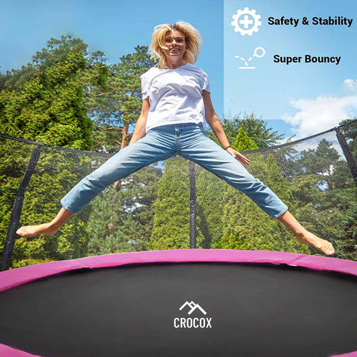 Crocox Kids Adults Trampoline Safety Enclosure Net Fitness Rebounder 55inch