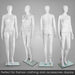 Full Body Mannequin Female Male Clothes Display Torso White Black Adjustable 185 - Simply Homeware