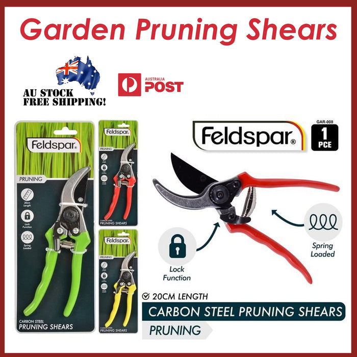 Garden Pruner Pruning Shear Bypass Saw Branch Cutter Steel Spring Loaded 20cm