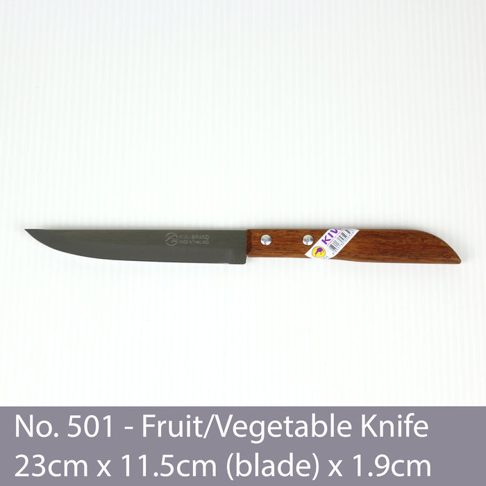 No. 501 KIWI Knife Kitchen Chef Knives Stainless Steel Blade Cook Cleaver Wood