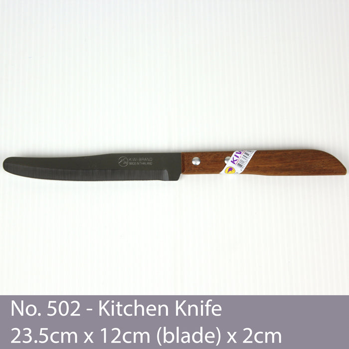 No. 502 KIWI Knife Kitchen Chef Knives Stainless Steel Blade Cook Cleaver Wood
