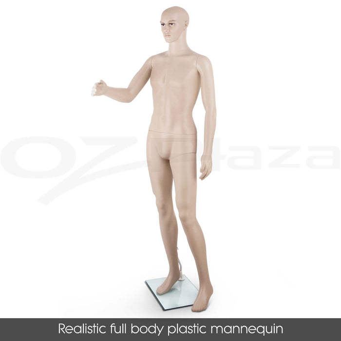 Full Body Mannequin Female Male Clothes Display Torso White Black Adjustable 185 - Simply Homeware