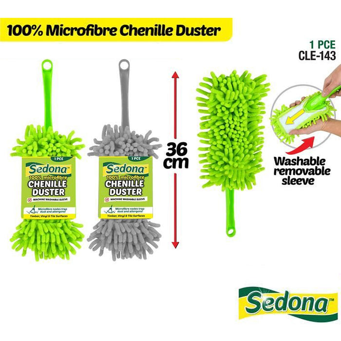 Microfibre Chenille Duster 100% Microfiber Blinds Extendable Washable Removable