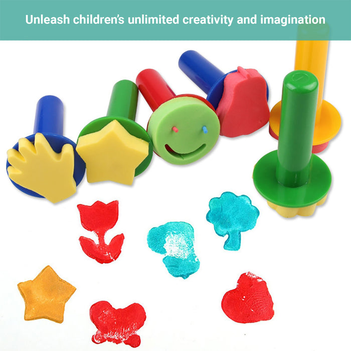 Truboo Kids Painting Brush Set Sponge Toy Children Toddler DIY Tool Kit 30/64Pcs