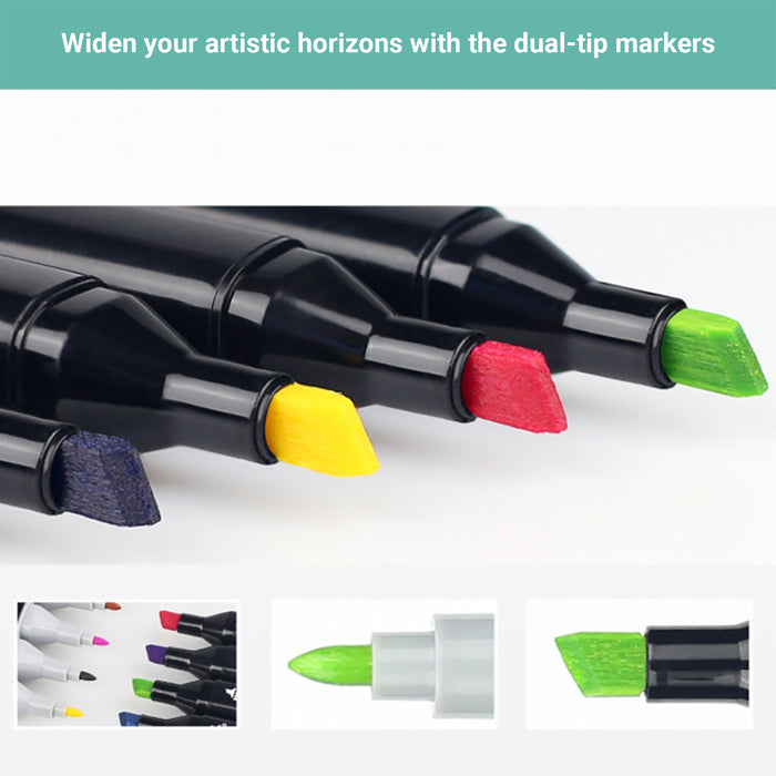 Lineguard 30/40/204 Colors Marker Pen Set Dual Heads Oily Alcohol Artist Graphic