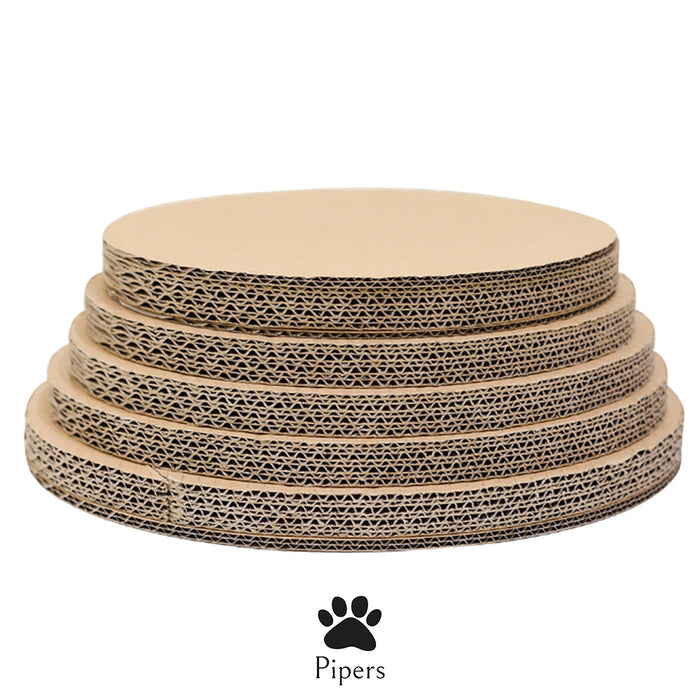 Pipers Cat Scratcher Round Cardboard Bed Lounge Sofa Pet House Post Board Large