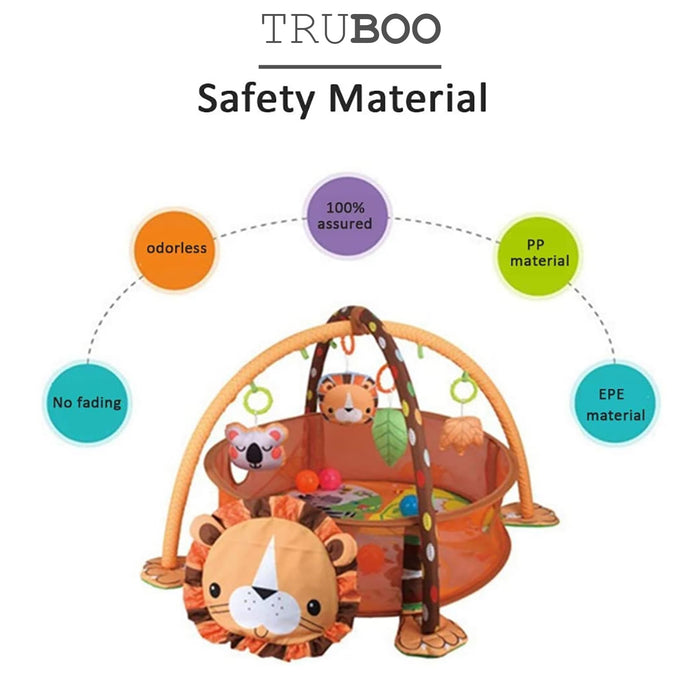 Truboo 3 in 1 Baby Activity Gym Infant Play Floor Mat Ball Pit Toys Fitness