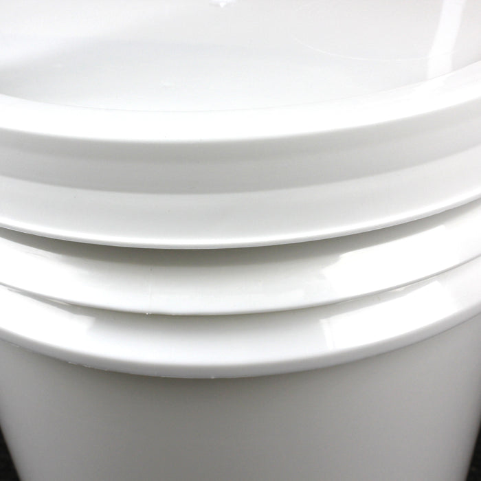 Plastic Bucket with Lid Buckets White 5L 10L 15L 20L Food Grade Pail Handle Bulk