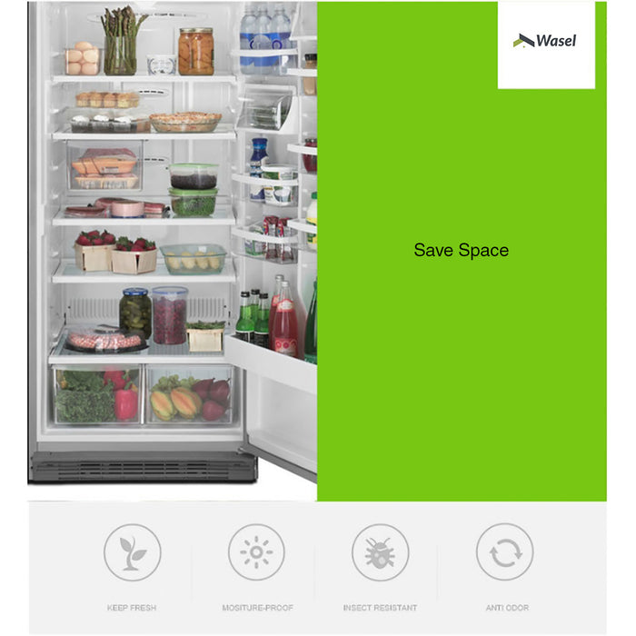 Wasel Refrigerator Storage Box Food Container Fridge Freezer Kitchen Organiser