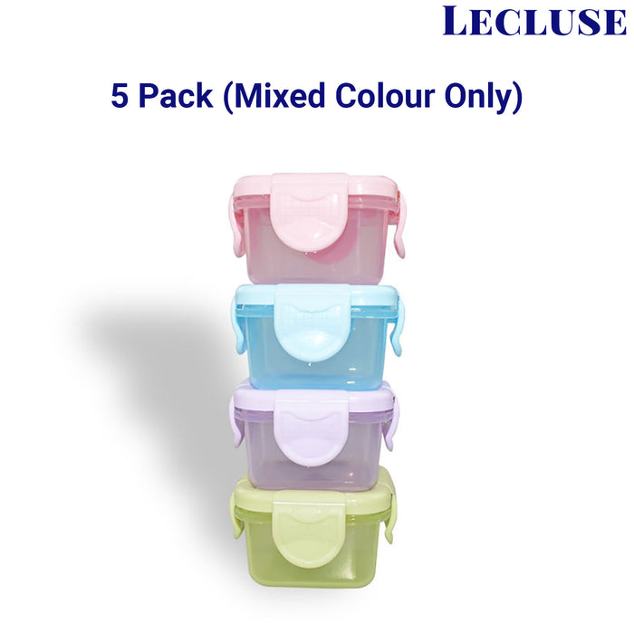 5/10x Lecluse Mini Storage Container Fridge Lid Organiser Baby Food Box 60ML