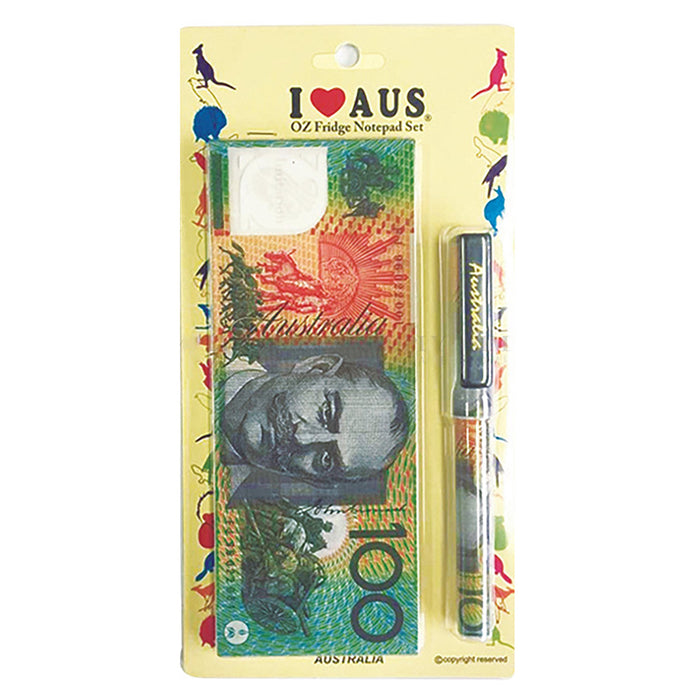Australian Souvenirs Fridge Magnet Notepad Set Notebook Pen Money Aussie Gift AU