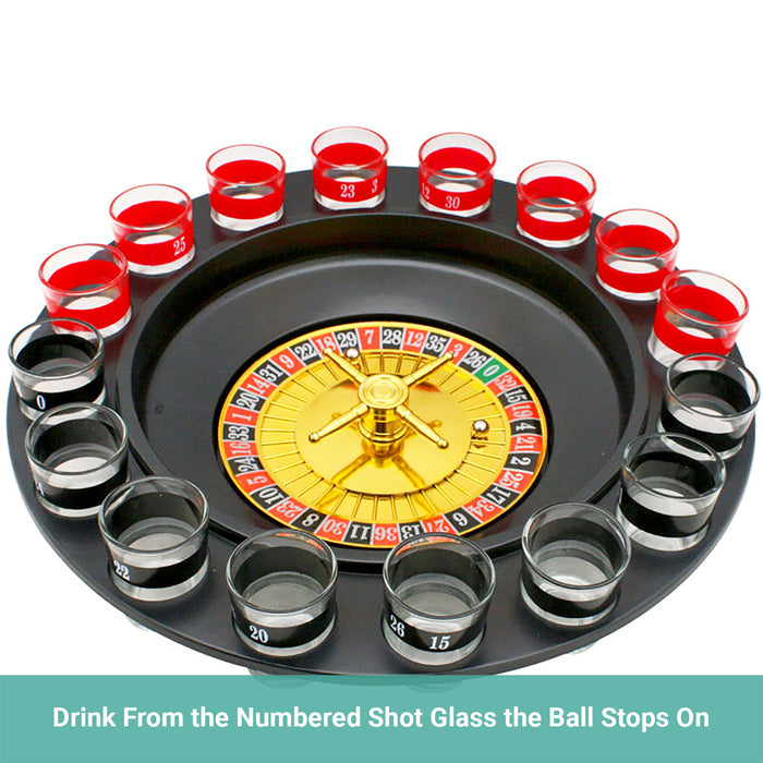Pardy Bar Roulette Drinking Game Set Party KTV Gala Adult 16 Shot Glass