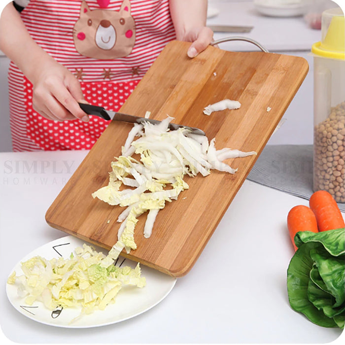 Bamboo Chopping Board Cutting Large Butchers Block Kitchen Chop Meat BPA Free - Simply Homeware