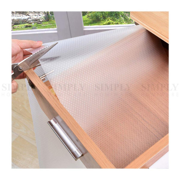 Plastic Shelf Liners Fridge Liner Cabinet Liner Non-Adhesive Drawer Shelf  Liner Cupboard Pad for Kitchen Home, 17.7 x 59 inches, Clear 