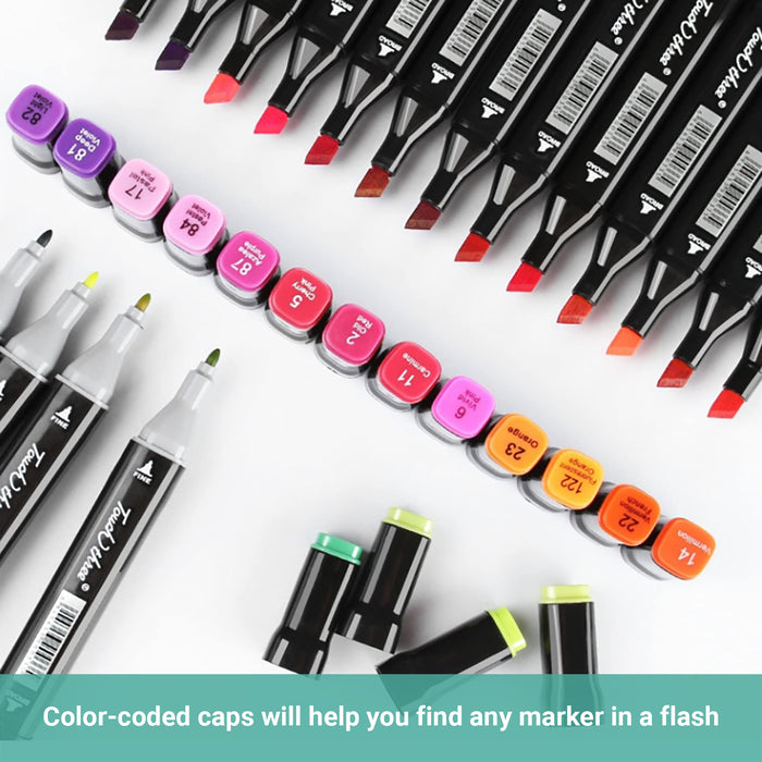 Lineguard 30/40/204 Colors Marker Pen Set Dual Heads Oily Alcohol Artist Graphic