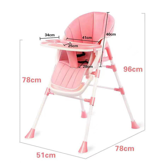 Baby Highchair High Chair Kids Infant Dinner Seat Eating Adjustable Portable