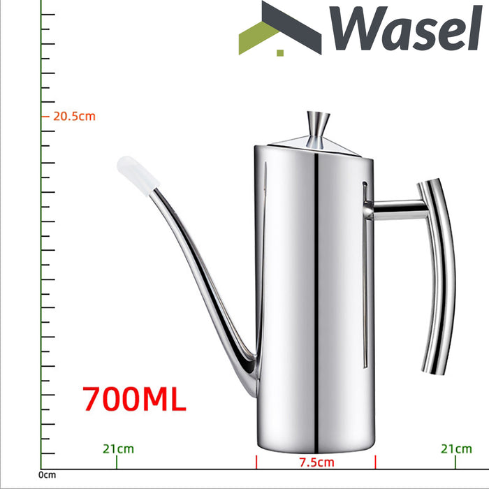 Wasel Kitchen Oil Bottle Stainless Steel Dispenser Olive Vinegar Pourer Spray
