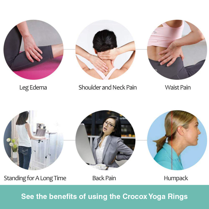 2x Crocox Yoga Ring Pilates Band Strength Training Anatomy Gym Workout Back Pain