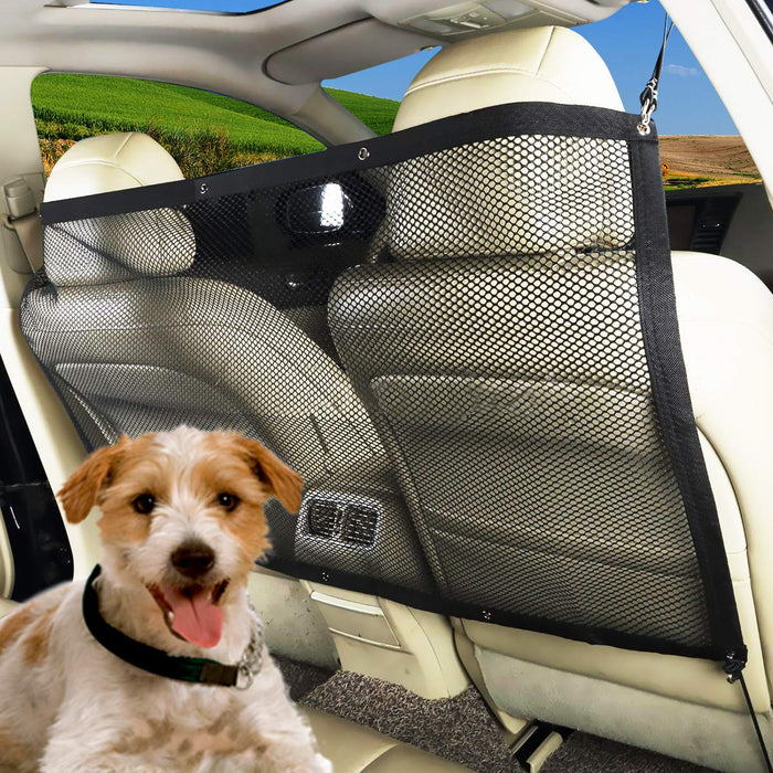 Pipers Pet Car Barrier Dog Mesh Net Safety Universal SUV Ute Truck Cat Back Seat