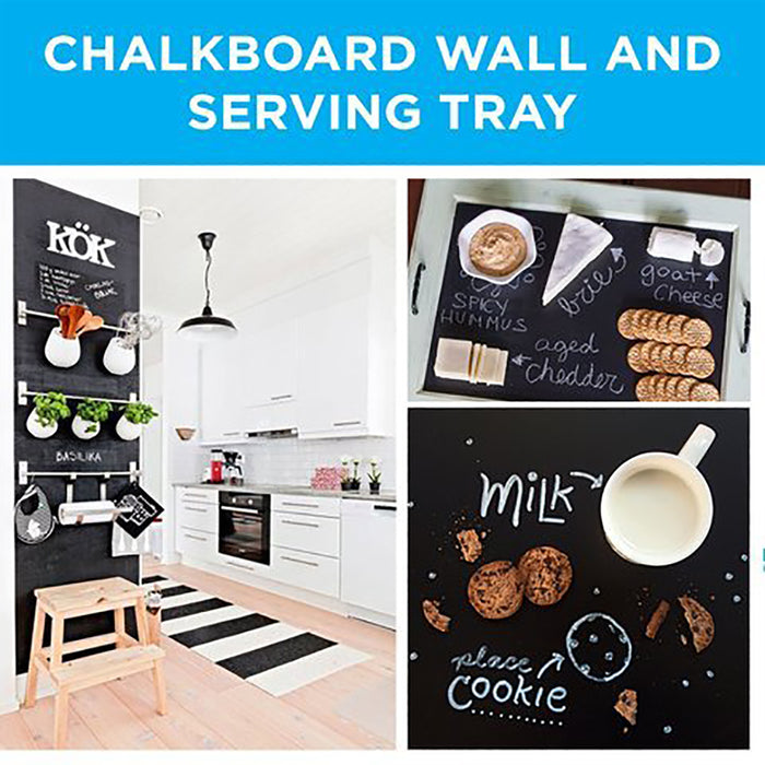 2x Blackboard Wall Sticker Decal Chalkboard Vinyl Labels Removable DIY 10 Chalk