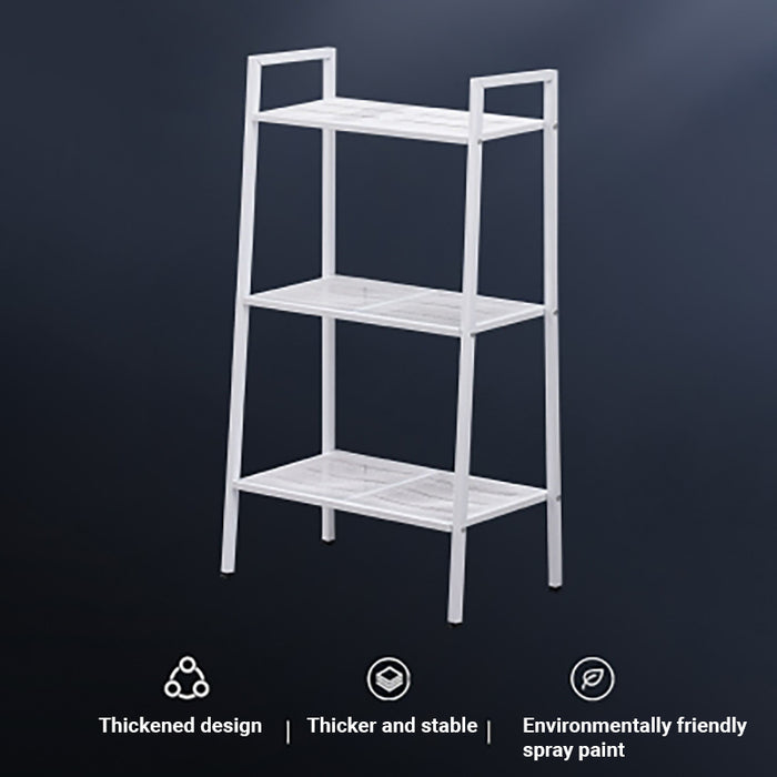 Lecluse 4-Tier Metal Ladder Shelf Mesh Bookcase Multifunctional Ladder-Shaped Pl