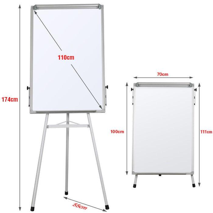 Whiteboard Portable Stand Easel Tripod Magnetic Display Telescopic Flipchart 60