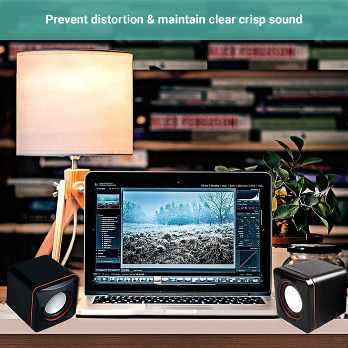 2x Kartech Mini Computer Speakers USB  2.0 Multimedia Music Stereo Desktop Sound