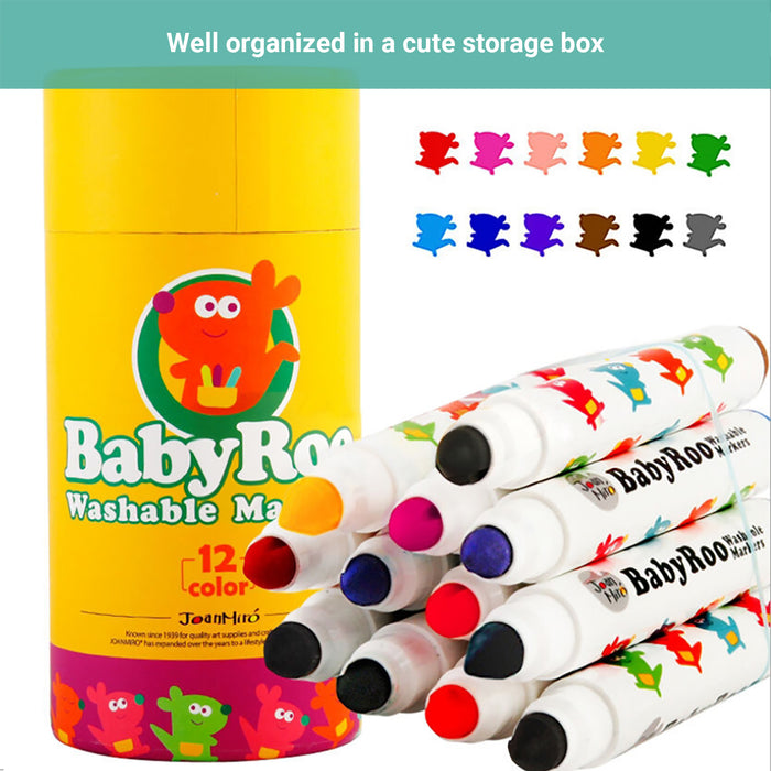 Truboo Washable Markers Watercolour Pens 12/24 Pcs Set Children Kids Drawing
