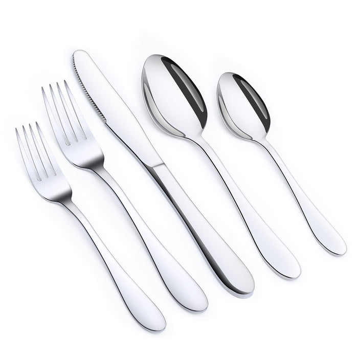 Stainless Steel Cutlery Set Silver Spoon Fork Knife Teaspoon Teafork Bulk Dinner