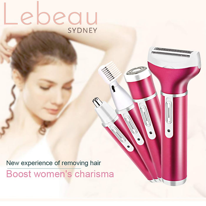 Lebeau Women Electric Hair Remover Epilator Shaver Razor Arm Leg Bikini 4 In 1