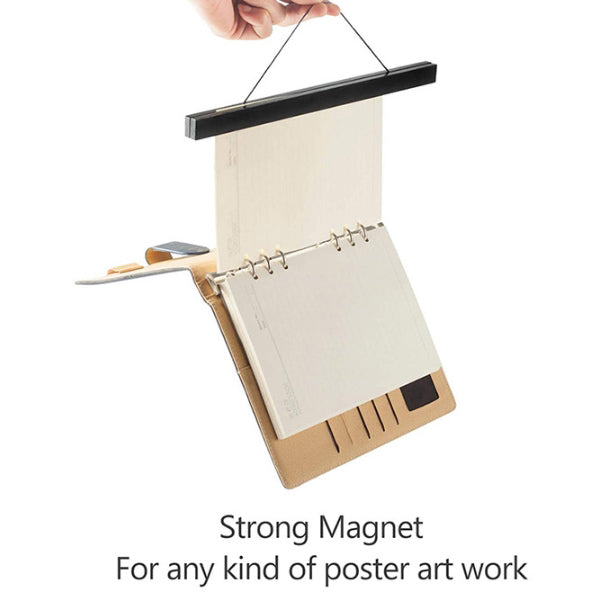 Lineguard Magnetic Poster Frame Hanger Natural Teak Poster Hanger For Photos Pic
