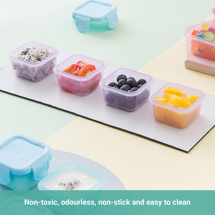 5/10x Lecluse Mini Storage Container Fridge Lid Organiser Baby Food Box 60ML