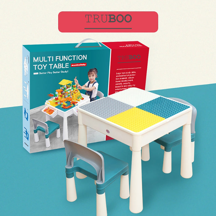 Truboo Building Blocks Kids Table and Chairs Set Toy Bricks Activity Play Baby