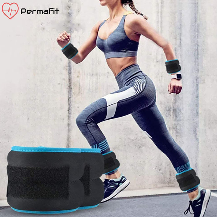 Permafit Ankle Weights Wrist Bearing Sandbags Arm Leg Adjustable Training Strap