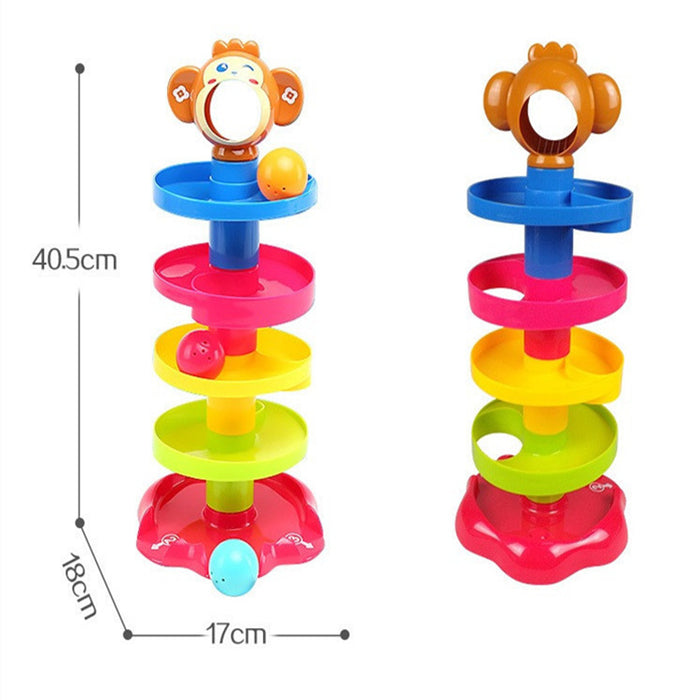 Truboo Roll Ball Toy Kids 5 Layer Drop Tower Baby Toddler Swirling Educational