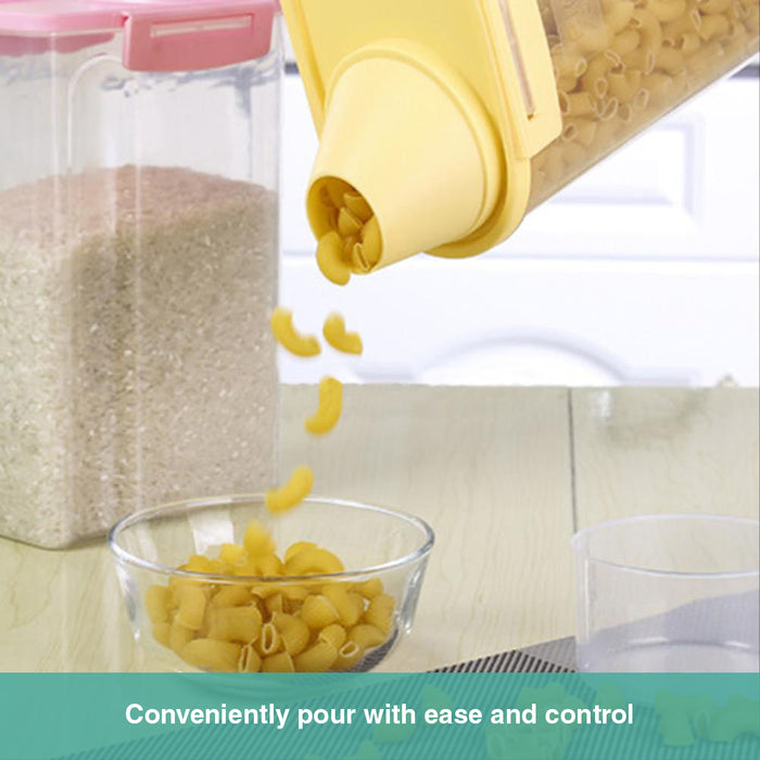 Wasel Plastic Dried Food Storage Containers Lids Box Jars Airtight Cereal Rice