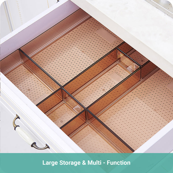 Wasel Storage Cube Drawers Combination Plastic Boxes Champagne Colour 4 Sizes